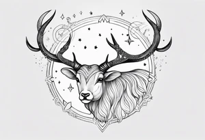 Dainty constellation aries tattoo idea
