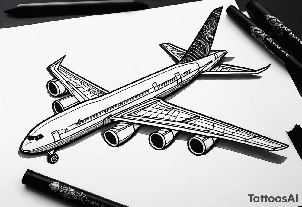 airplane tattoo idea