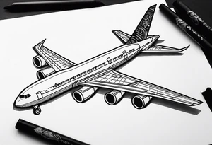 airplane tattoo idea