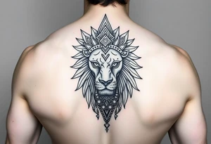 Sexy, powerful African goddess Leo tattoo tattoo idea