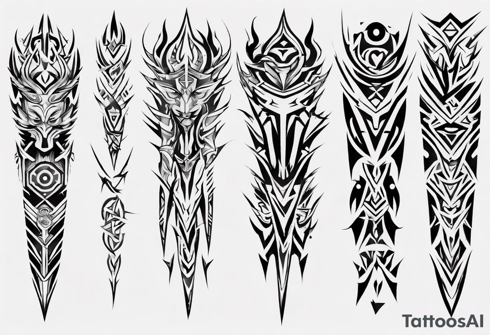 mens full arm tattoo idea