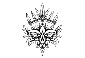 powerful majestic crown pineapple vagina, and anus tattoo idea