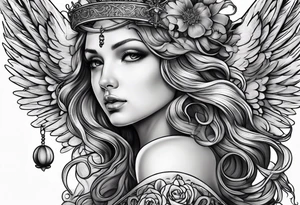 Angel, acorn tattoo idea