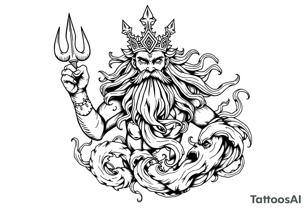 god of sea tattoo idea