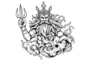 god of sea tattoo idea