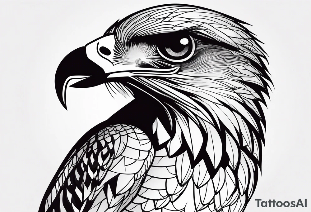 hawk on wrist detailed to fit the whole thing tattoo idea