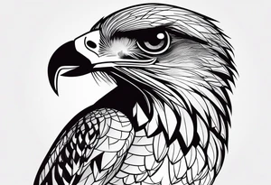 hawk on wrist detailed to fit the whole thing tattoo idea