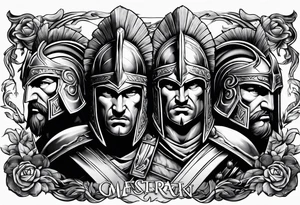 greek spartan warriors tattoo idea