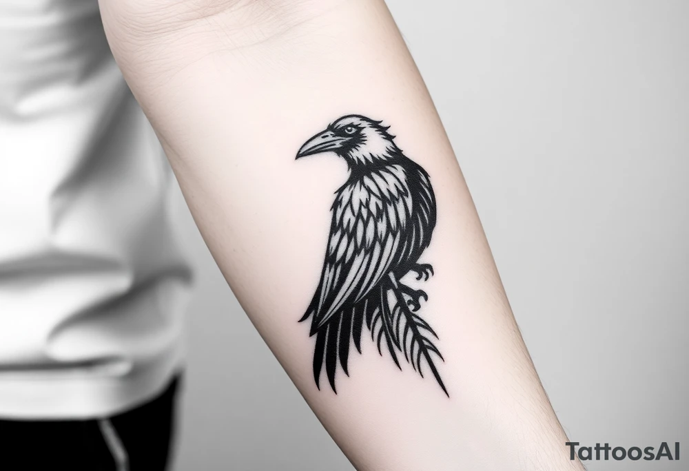 crow tribal tattoo idea