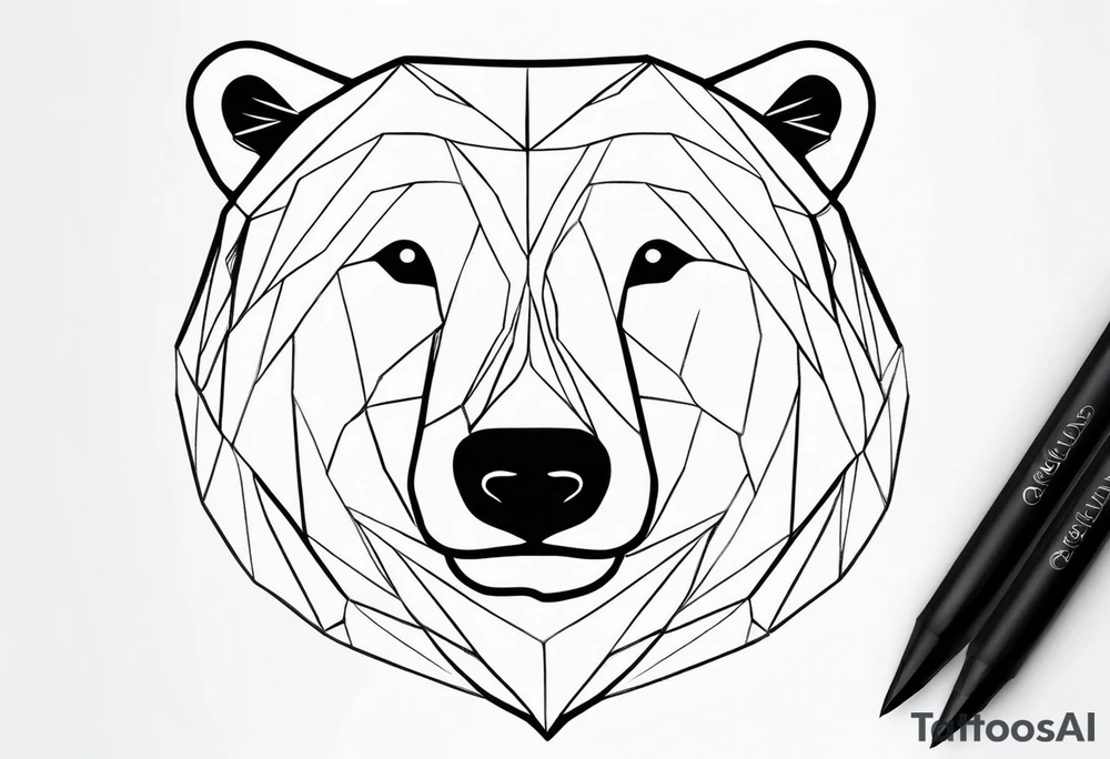 Cuddly Polar Bear tattoo idea