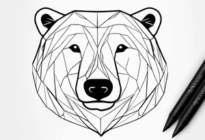 Cuddly Polar Bear tattoo idea