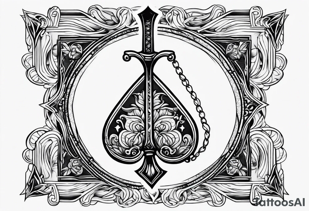 a spade tattoo idea
