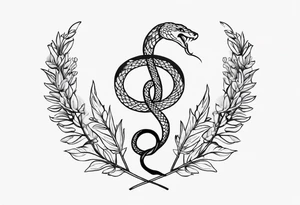 WING, SNAKE, LAUREL WREATH AND tattoo idea