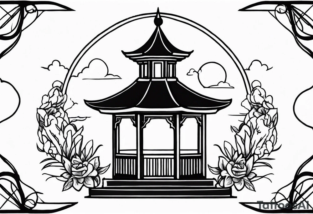 Dark gazebo tattoo idea