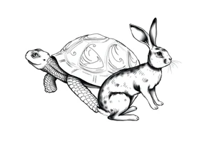 Tortoise and hare tattoo idea