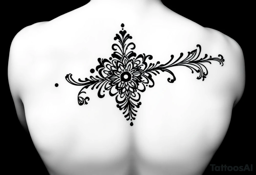 Henna tattoo on wrist in black background tattoo idea