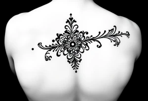 Henna tattoo on wrist in black background tattoo idea