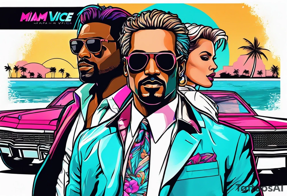 miami vice style party, no cars tattoo idea