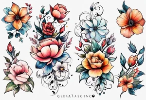 arm sleeve
vintage
floral flowers tattoo idea