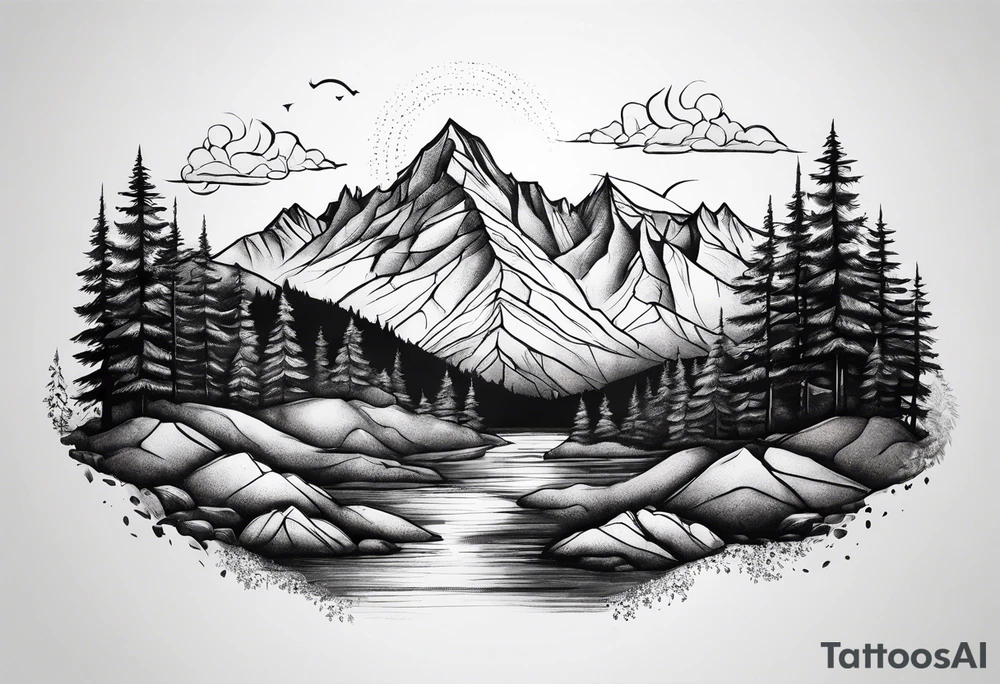 mountain tattoo idea