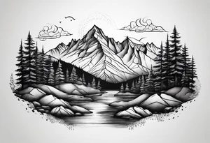 mountain tattoo idea