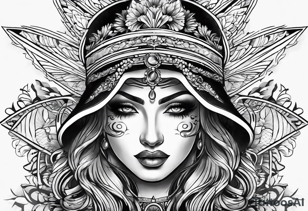 Light rays tattoo idea