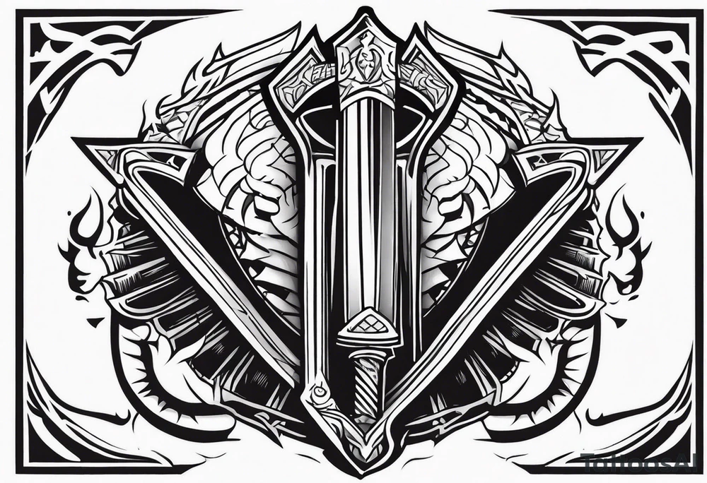 Valhalla sword shield axe
stairs tattoo idea