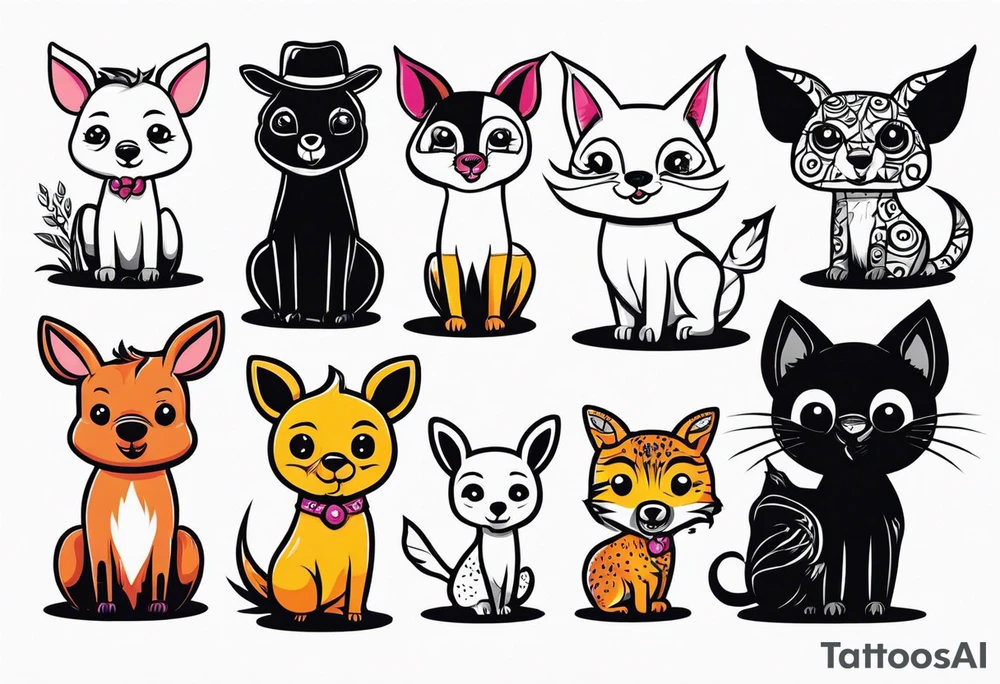 Animais de fazenda tattoo idea