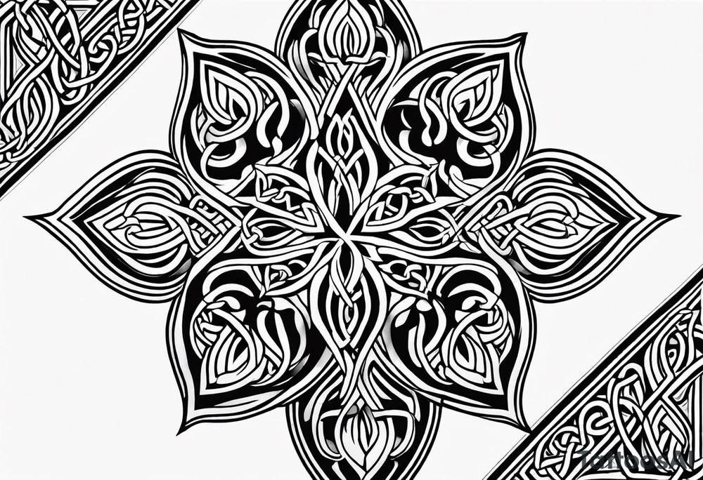 4 leaf clover celtic knot tattoo idea