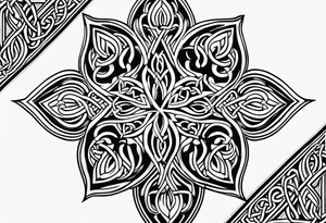 4 leaf clover celtic knot tattoo idea