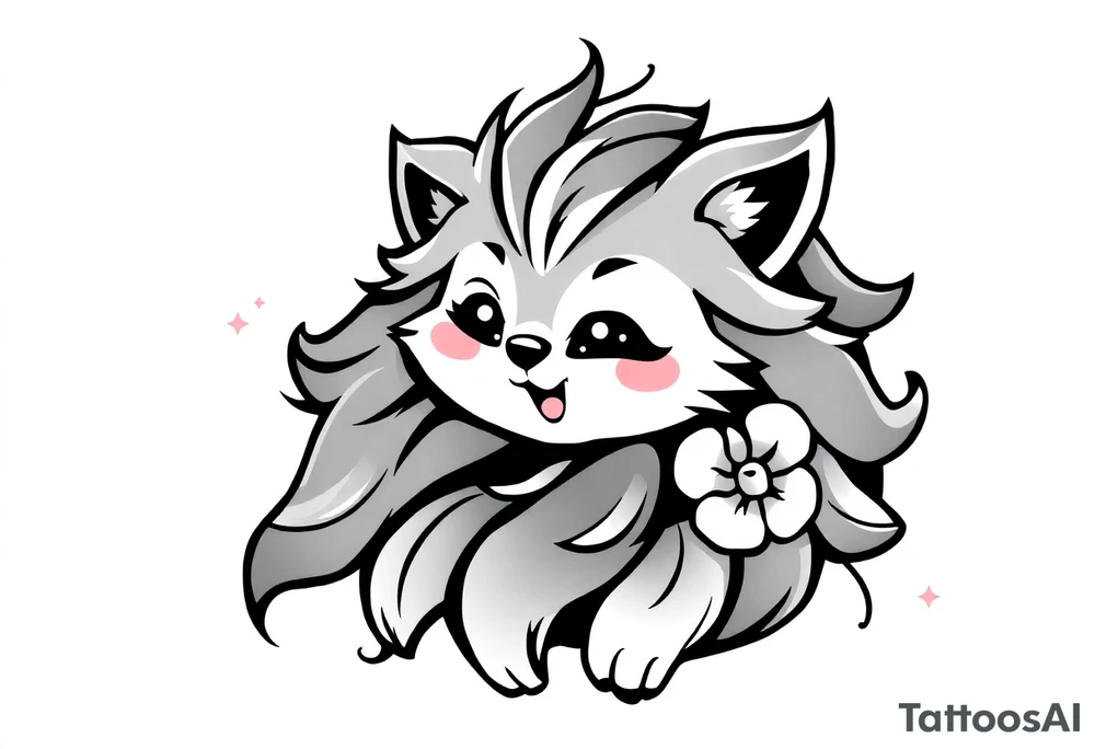 furry cartoon fursona tattoo idea