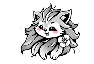 furry cartoon fursona tattoo idea