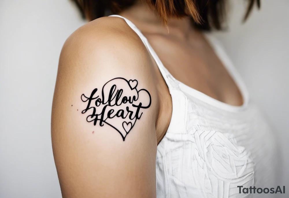 Follow  your heart tattoo idea