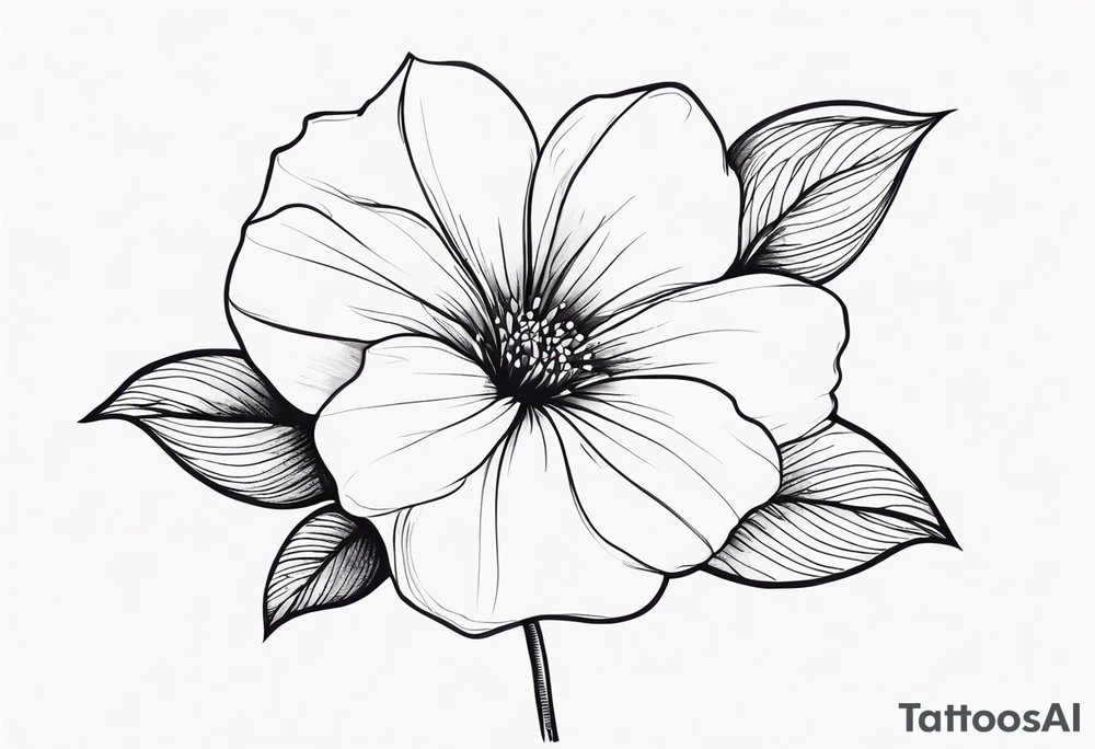 single stem violet flower tattoo idea
