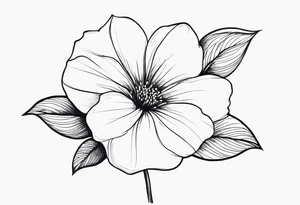 single stem violet flower tattoo idea