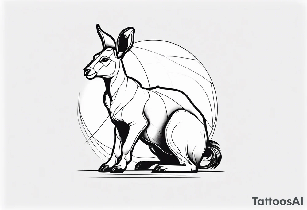 Half Goat half kangroo tattoo idea