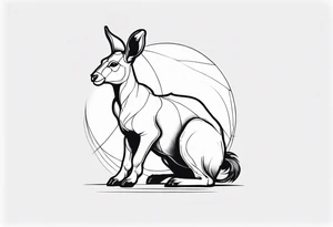 Half Goat half kangroo tattoo idea