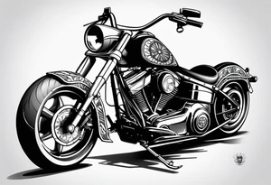 Chopper skull tattoo idea