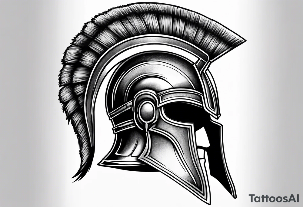 Spartan helmet tattoo idea