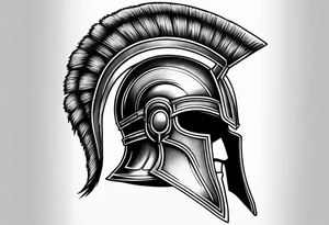 Spartan helmet tattoo idea