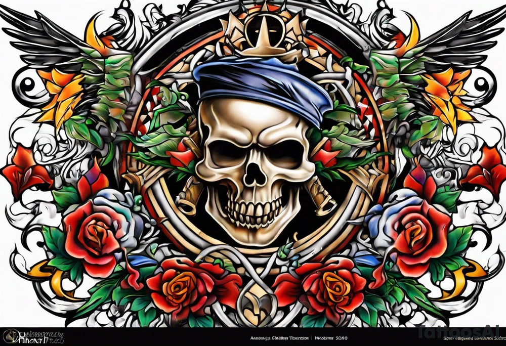 Old school prisoner of freedom tattoo idea