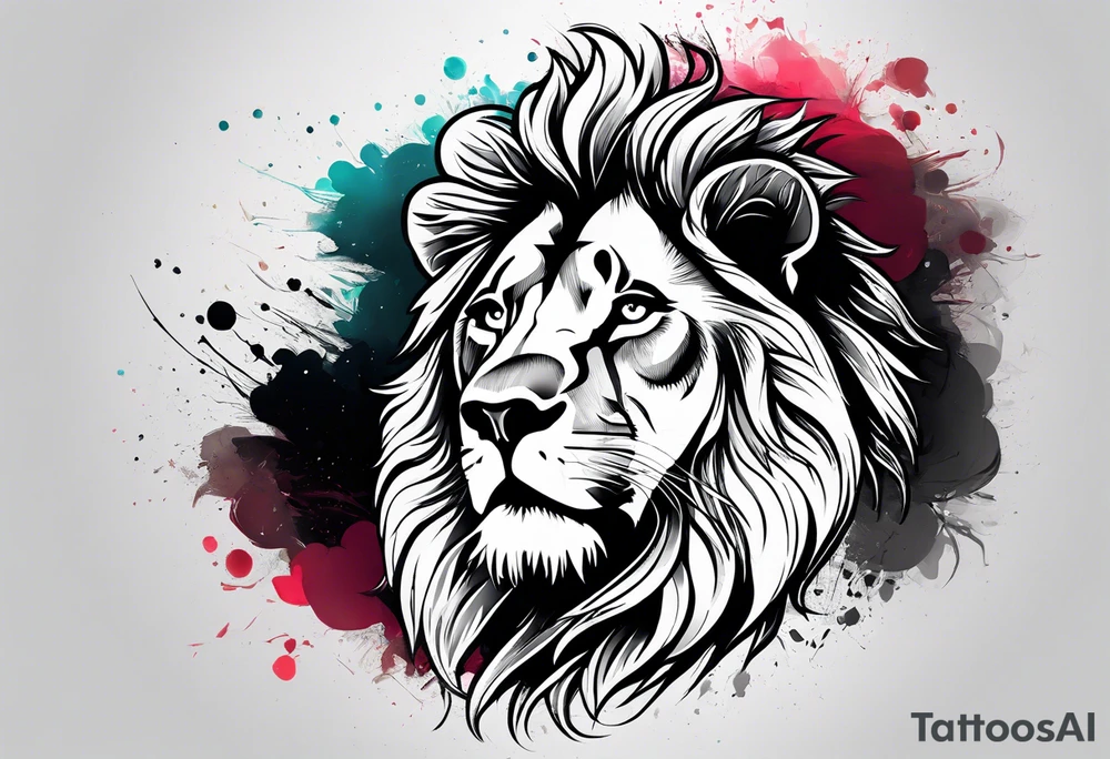 a lion tattoo idea