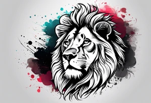 a lion tattoo idea