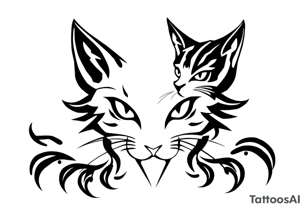 Adorable luna cat tattoo idea