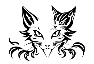 Adorable luna cat tattoo idea