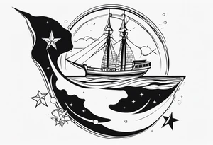 Minimalist flagship tattoo tattoo idea