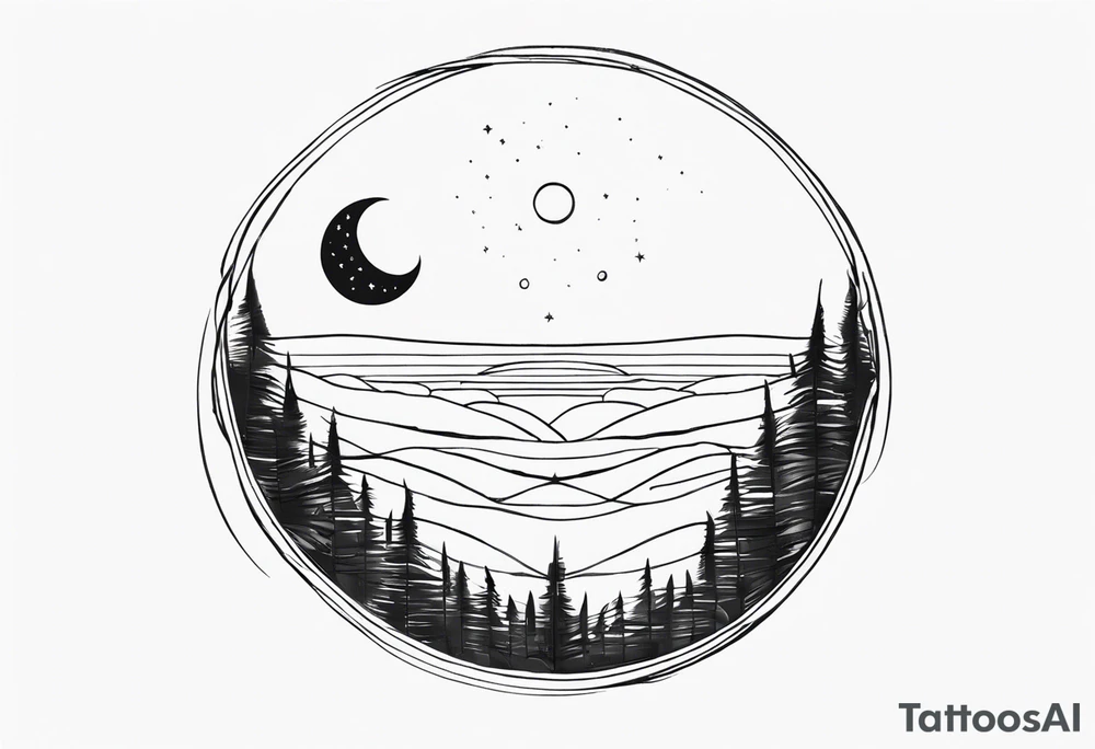 sacred moon tattoo idea