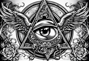 Masonic staff of caduceus tattoo idea