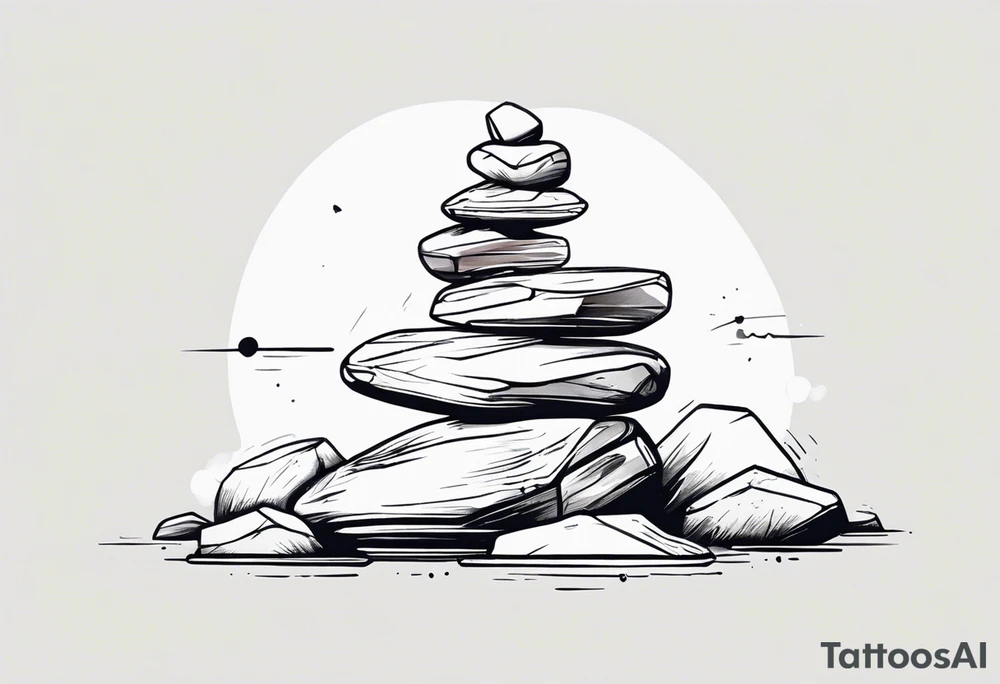 Rocks stacked on top of each other tattoo idea