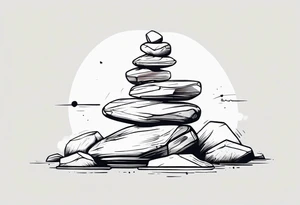 Rocks stacked on top of each other tattoo idea